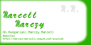 marcell marczy business card